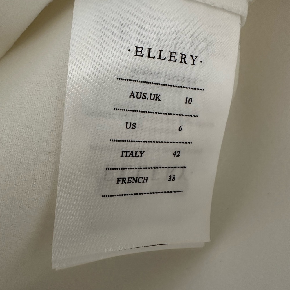 Ellery White Crepe Resort Midi Wide Bell Sleeve Dress NWT M/L $1495 Retail - Picture 9 of 15
